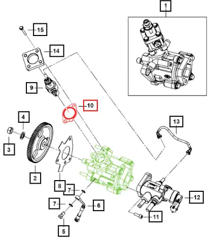 (Sold Out) Mahindra Tractor Gasket Fip Bosch Lccr 0305BAU00120N Mahindra Direct Parts