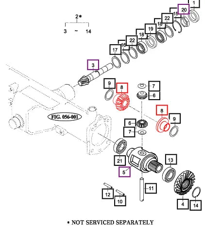 (Sold Out) Mahindra Tractor Gear, Diff Side(20) 16704310160 Mahindra Direct Parts