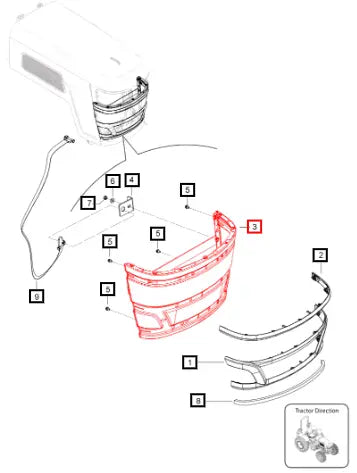 (Sold Out) Mahindra Tractor Grill Front 007638985V91 Mahindra Direct Parts
