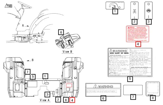 (Sold Out) Mahindra Tractor Label Proposition 65 19028711000 Mahindra Direct Parts
