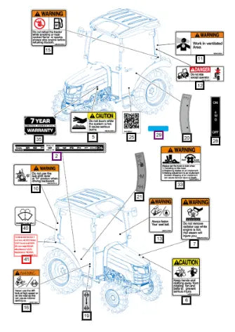 (Sold Out) Mahindra Tractor Label , Cabin 11349045040 Mahindra Direct Parts