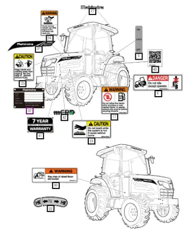 (Sold Out) Mahindra Tractor Label , Cabin 11389045040 Mahindra Direct Parts