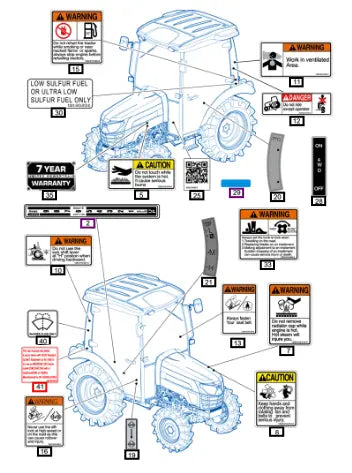 (Sold Out) Mahindra Tractor Label , Cabin 12399045040 Mahindra Direct Parts