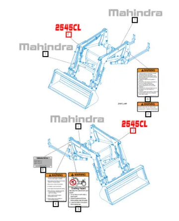 (Sold Out) Mahindra Tractor Label , Name 85735000020 Mahindra Direct Parts