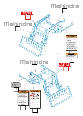 (Sold Out) Mahindra Tractor Label , Name 85745000020 Mahindra Direct Parts