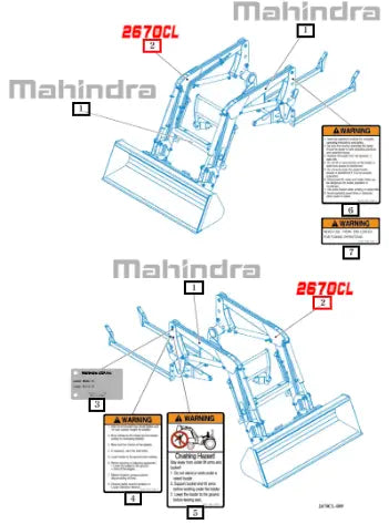 (Sold Out) Mahindra Tractor Label , Name 86125000021 Mahindra Direct Parts
