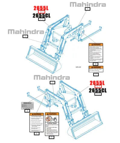 (Sold Out) Mahindra Tractor Label , Name(2655l) 85925000020 Mahindra Direct Parts
