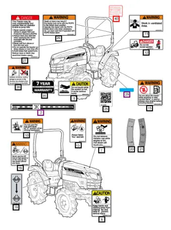(Sold Out) Mahindra Tractor Label , Rops 11339045010 Mahindra Direct Parts
