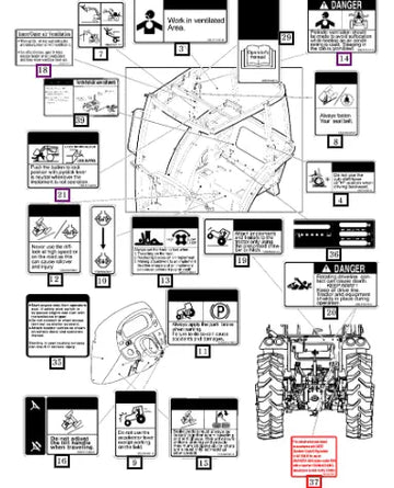 (Sold Out) Mahindra Tractor Label, Cabin 12609045040 Mahindra Direct Parts