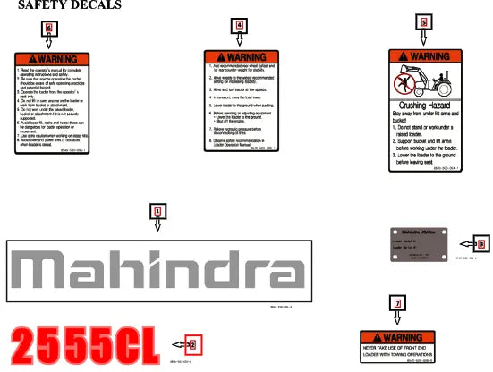(Sold Out) Mahindra Tractor Label, Name (2555cl) 85965000020 Mahindra Direct Parts