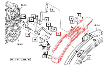 (Sold Out) Mahindra Tractor Lever, Guide Lh 19487713000 Mahindra Direct Parts