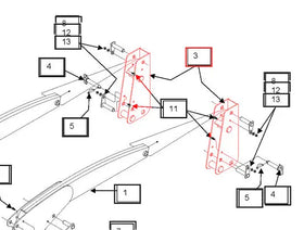 (Sold Out) Mahindra Tractor Loader Mounting Bracket KMW10023144 Mahindra Direct Parts