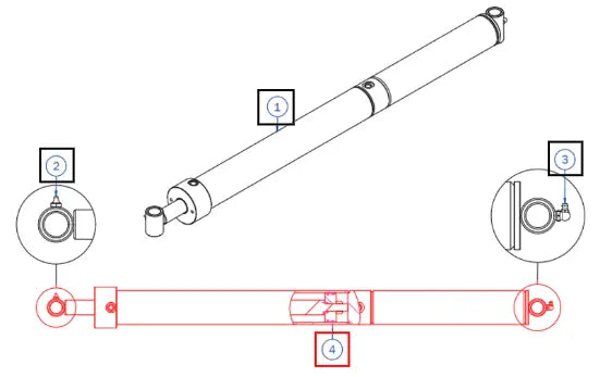 (Sold Out) Mahindra Tractor Mahindra Cylinder Seal Kit Tilt MH4110402607 Mahindra Direct Parts