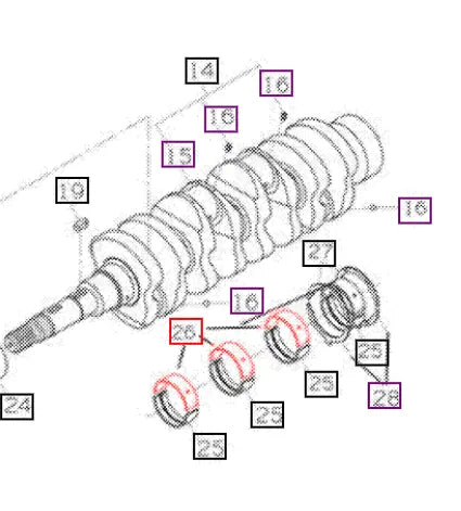(Sold Out) Mahindra Tractor Metal 3, Crankshaft E681023491 Mahindra Direct Parts