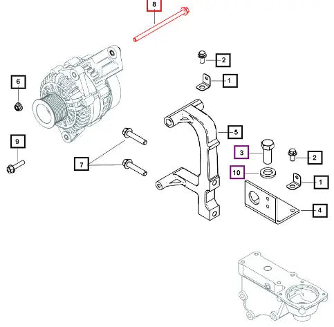 (Sold Out) Mahindra Tractor Oil Sump Mounting Bolt M8x135 X 8 8 Xzn SF0102028 Mahindra Direct Parts