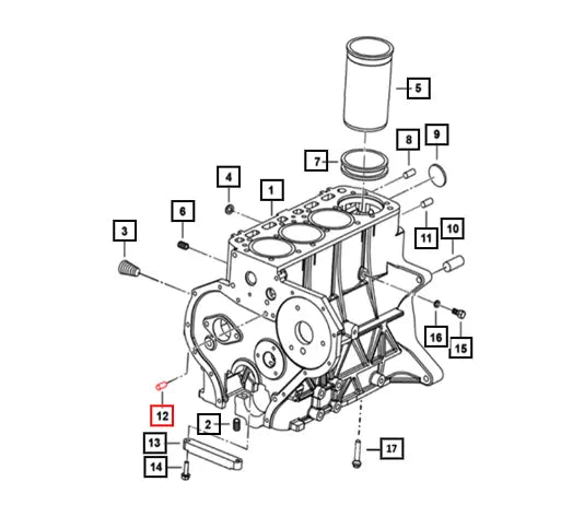 (Sold Out) Mahindra Tractor Precoated Plug M13 X 1 50 0302AG0280N Mahindra Direct Parts