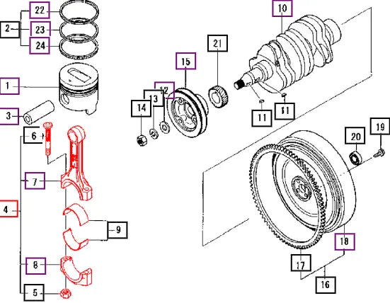 (Sold Out) Mahindra Tractor Rod Assy, Connecting 31B1901023 Mahindra Direct Parts