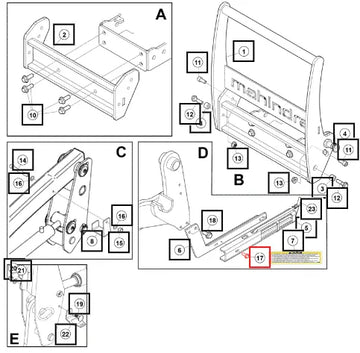 (Sold Out) Mahindra Tractor Screw M6sf M6x12 5052442ALO Mahindra Direct Parts