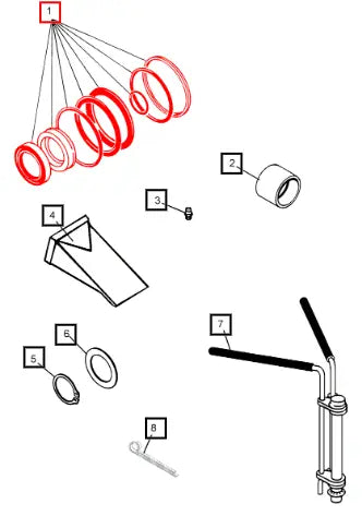 (Sold Out) Mahindra Tractor Seal Kit (boom Cylinder) ATI45539 Mahindra Direct Parts