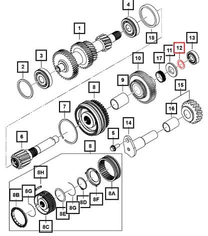 (Sold Out) Mahindra Tractor Shim Thk 2 35 Sub Sft Ngt520 0703DD2710N Mahindra Direct Parts