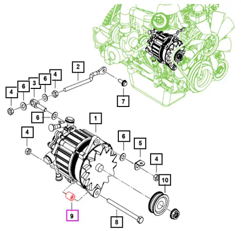 (Sold Out) Mahindra Tractor Spacer Alternator 0302AXB00011N Mahindra Direct Parts