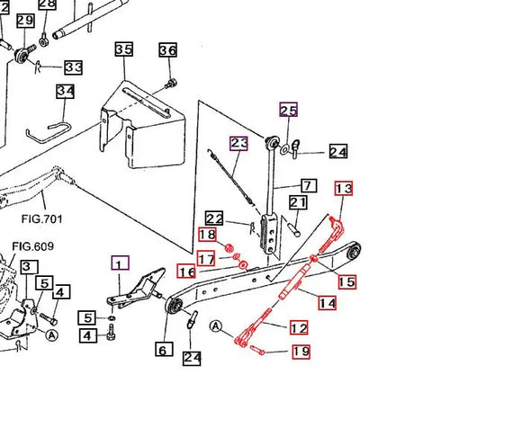 Stabilizer for 3 point arm 2615 Mahindra