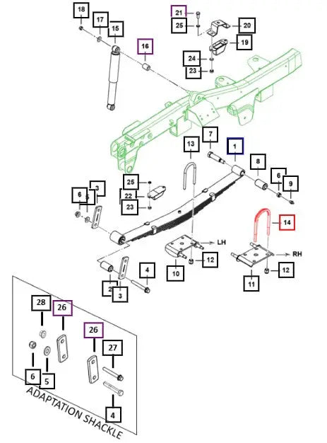 Mahindra Roxor U Bolt Spring Clip 0029951 Mahindra