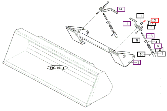 Mahindra Tractor Bolt, Hex M16x25 V2013616025