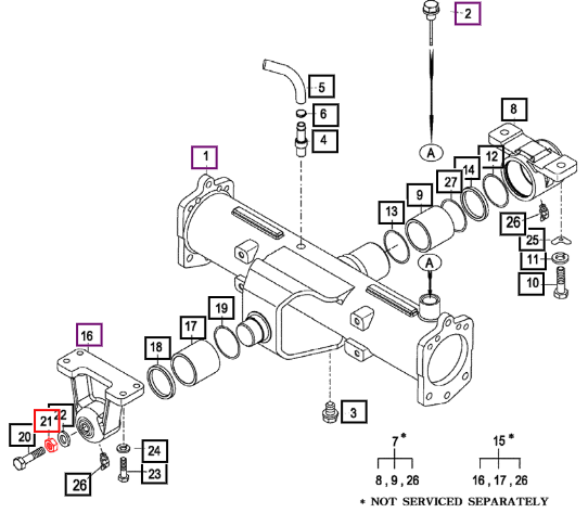 Mahindra Nut, Hex/3 V3052600160