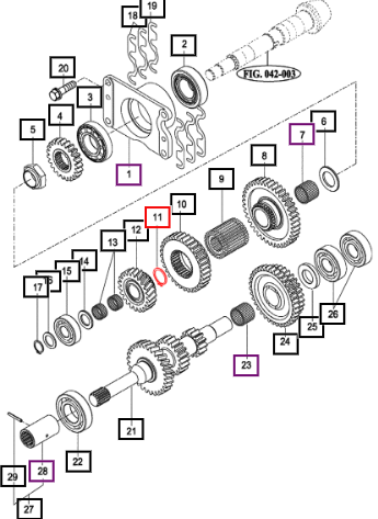 Mahindra C-Ring, Shaft V7041400280