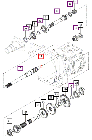 Mahindra C-Ring, Shaft V7041400360