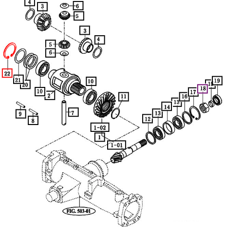 Mahindra C-Ring Hole 7010 V7051401250