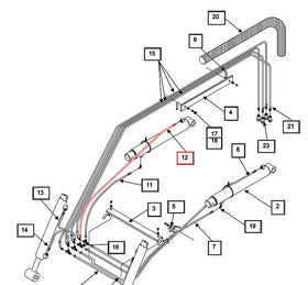 Mahindra Tractor Loader Hose KMW05822508508053 Mahindra